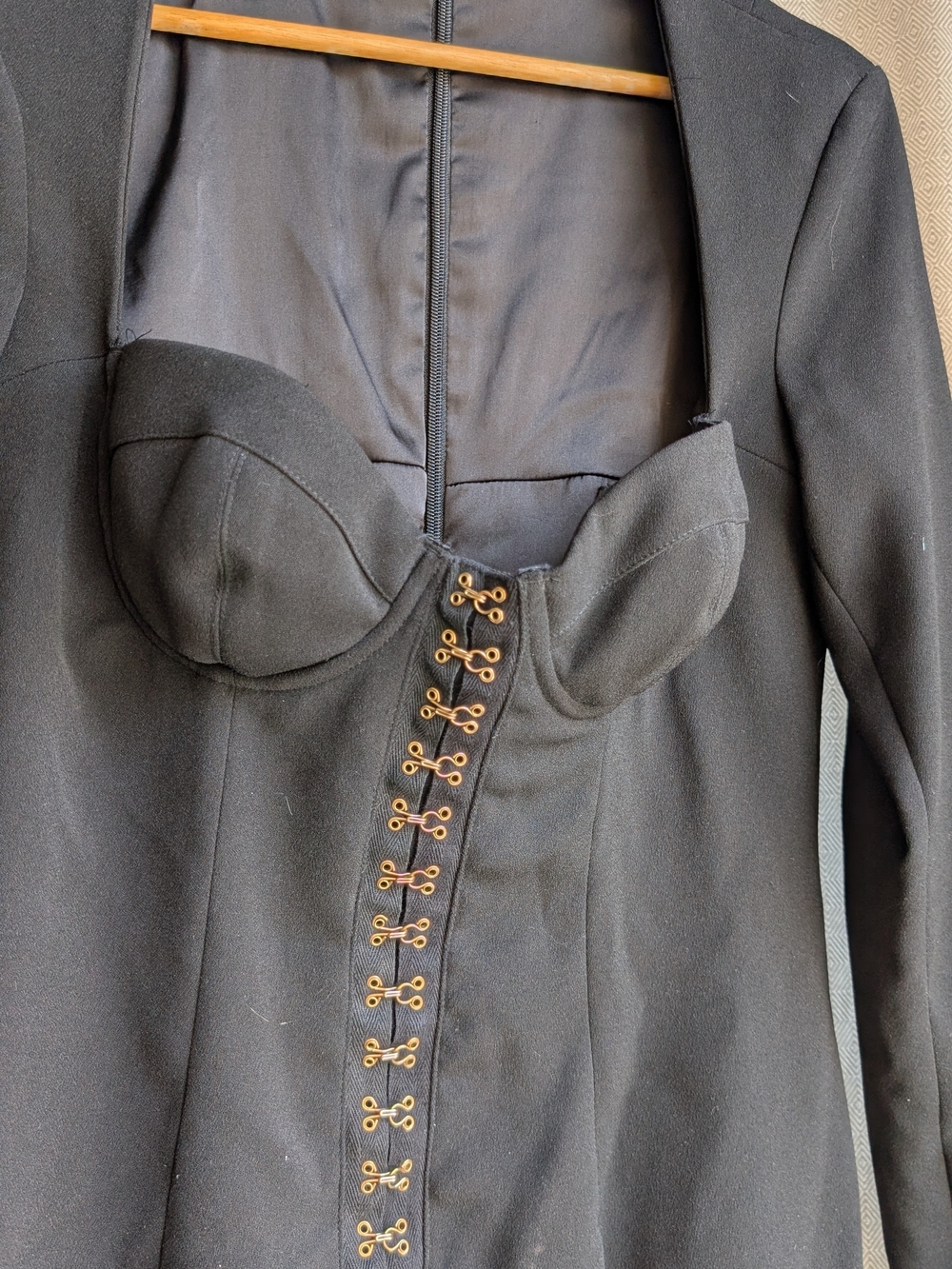 House of CB Black Long Sleeve Mini Dress - Picture 4 of 8